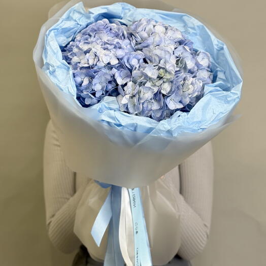 Bouquet of blue hydrangeas