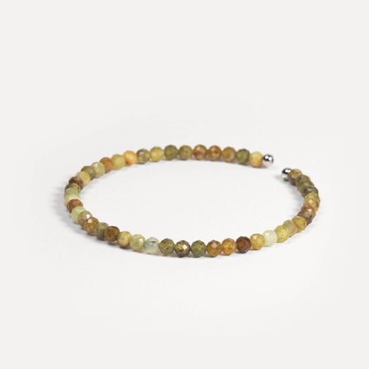 Браслет Ирис Зеленый гранат 14K 17 см (BRA1168)