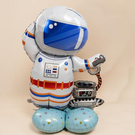 Шар 3D Фигура на подставке, Космонавт, 109 см