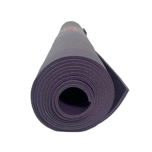 Коврик для йоги Puna RamaYoga, прочный, нескользящий, сделан в России. 185 x 60 х 0,3 см, сиреневый