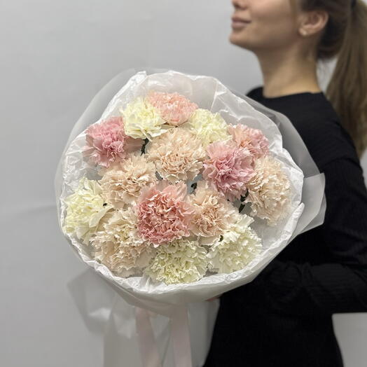 Букет пастельных тонов с ажурными диантусами🌸