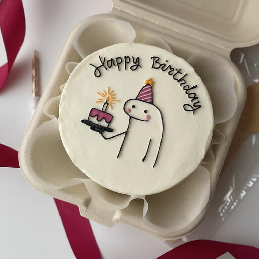 Бенто торт «Happy Birthday» с человечком