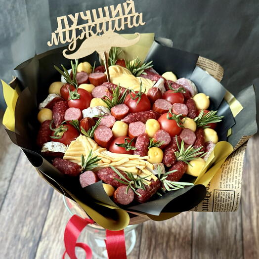 Круглый мясной букет. Букет мужчине