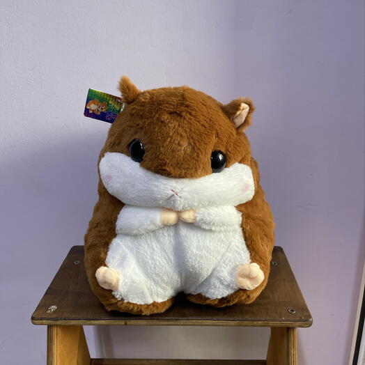 Игрушка подушка хомяк с пледом