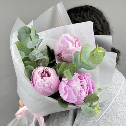 🌷Букет с пионами и эвкалиптом 🦩