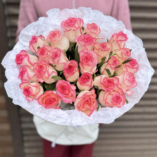 25 розовых роз 💞