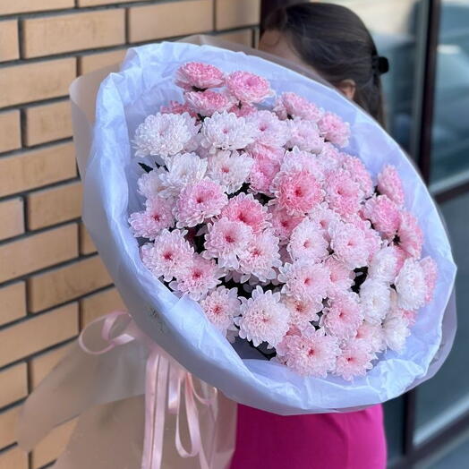 Букет из кустовых хризантем зефирка🌺