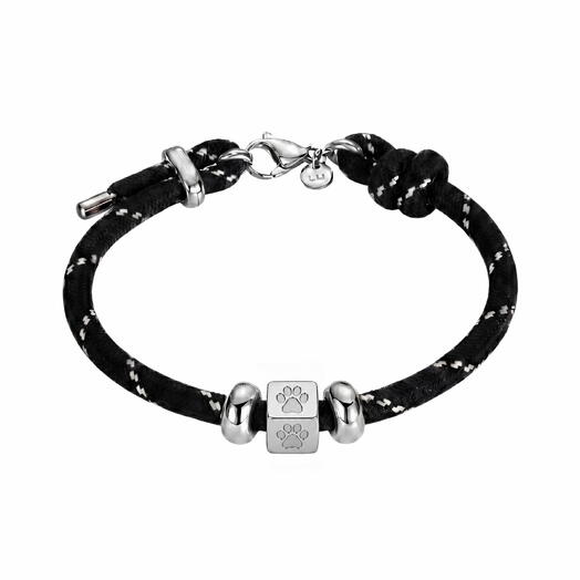 Черный браслет LU CORD BLACK [ЛАПКА]