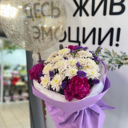 Авторский букет с пионами