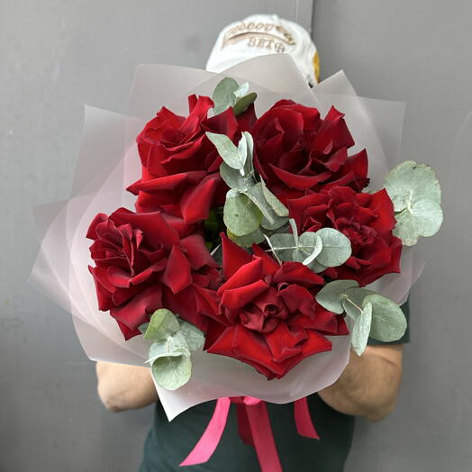 Французские розы с эвкалиптом 🌹