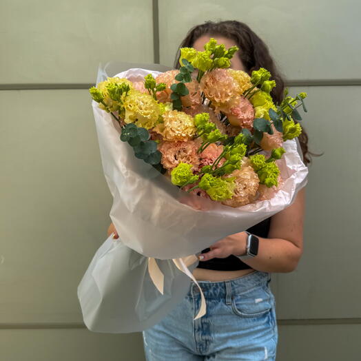Дофаминовая Эустома с эвкалиптом + сладкий подарок 🎁