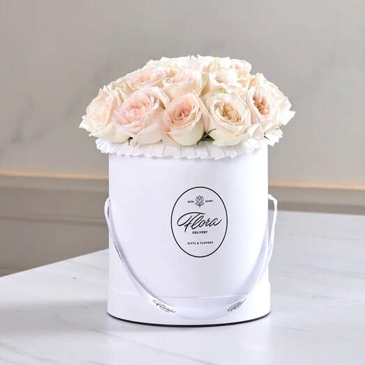 Шляпная коробка Grand "Розы White O Hara" WHITE