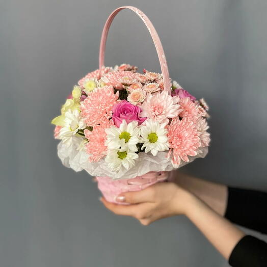 Композиция "Зефирная корзинка"