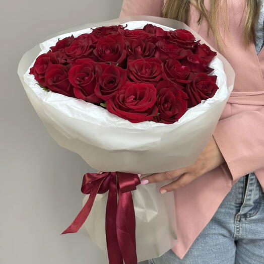 Букет из 25 кенийских роз