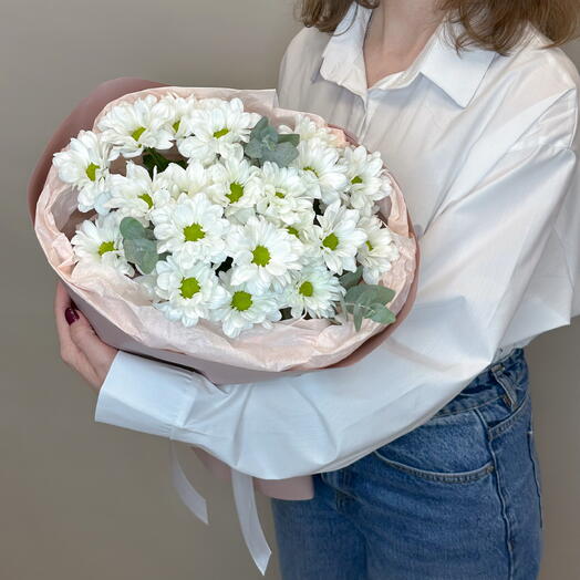 Ромашки - букет из кустовых хризантем