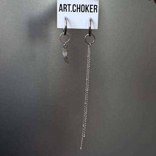Серьги ассиметричные Ангел