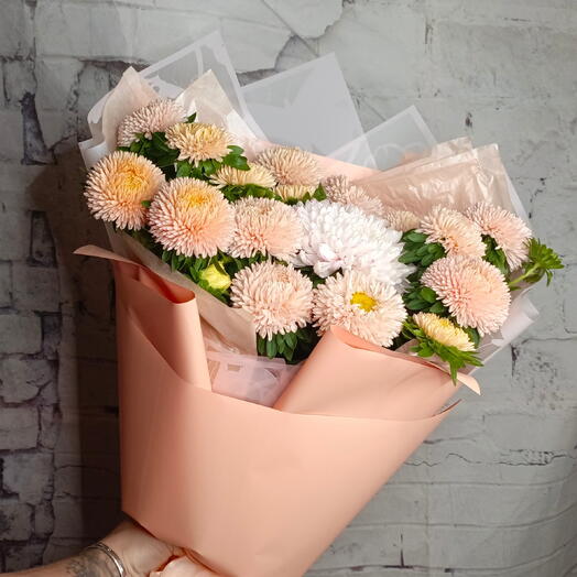 Букет с астрой и хризантемой 🌹 😊