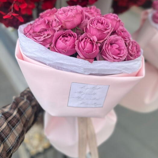 Кустовая роза 💜Пионовидная кустовая роза 🥰Букет из роз Розы
