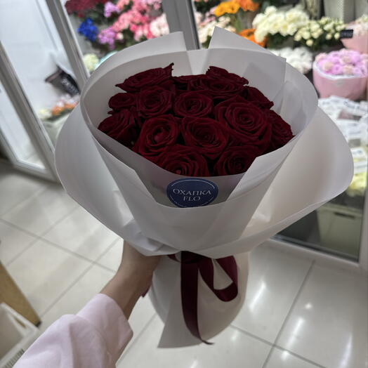 Букет из 15 роз, красных
