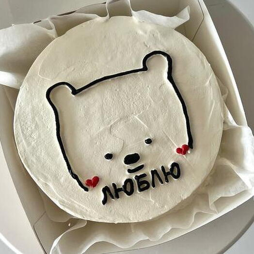 Pastel de Bento con oso de peluche