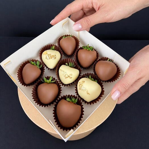 Классический набор из микса белого и молочного бельгийского шоколада Callebaut, 9 шт  -доза сладкого дофамина