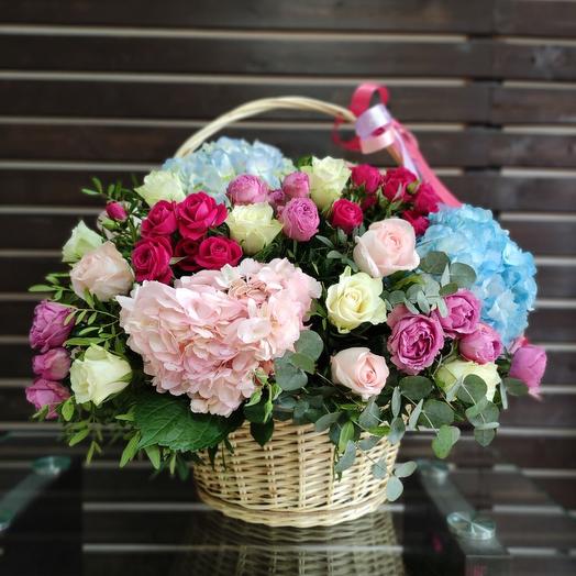 Cesta de flores chic
