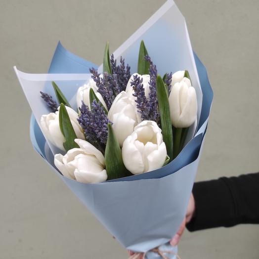 Тюльпаны с лавандой 9