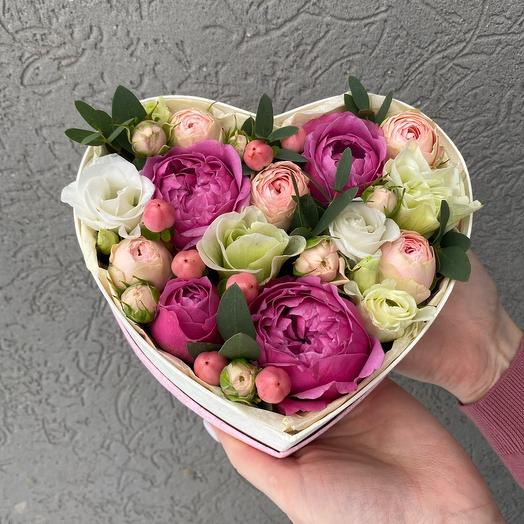 14. Сердце из цветов I love you