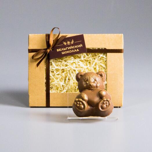 FIGURA DE CHOCOLATE "OSO CON CORAZÓN"
