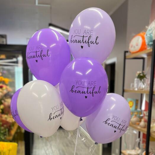 Set of balloons "You are beautiful