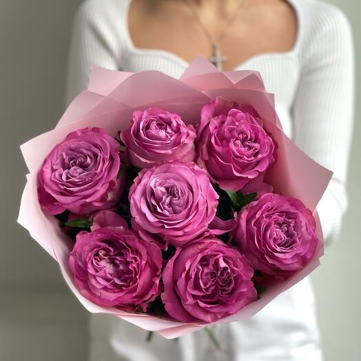 Ramo de rosas de peonía 7pcs