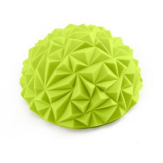 Round massage hemisphere with triangular spikes