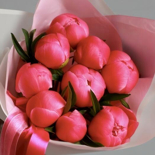 Коралловые пионы 9