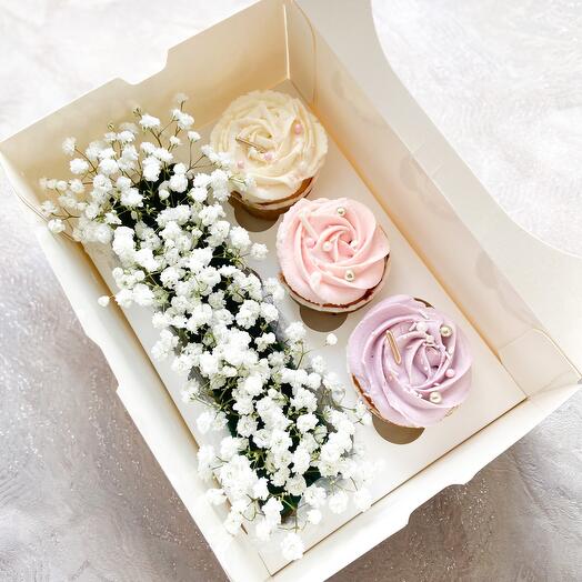 Cupcakes con gypsophila