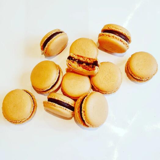 Orange Macarons with Chocolate