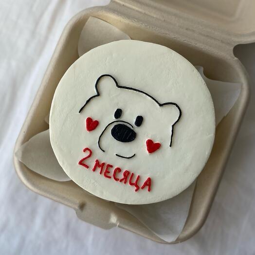 Детский бенто торт с мишкой