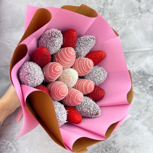 Клубника в шоколаде букет «Love you»