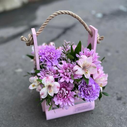 Box with flowers