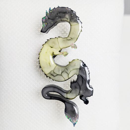 Epoxy brooch "Dragon"
