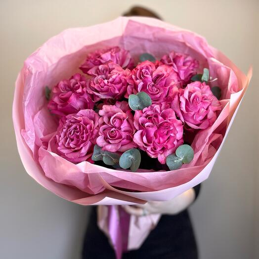 Mono bouquet of peony-shaped roses Kantry Bluz 9