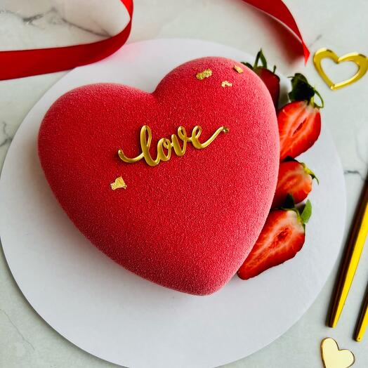 Торт сердце муссовый , для любимых , любимой маме