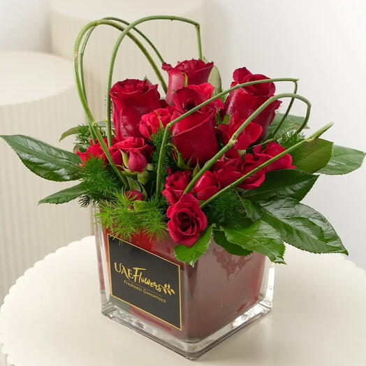 Red Roses In A Vase