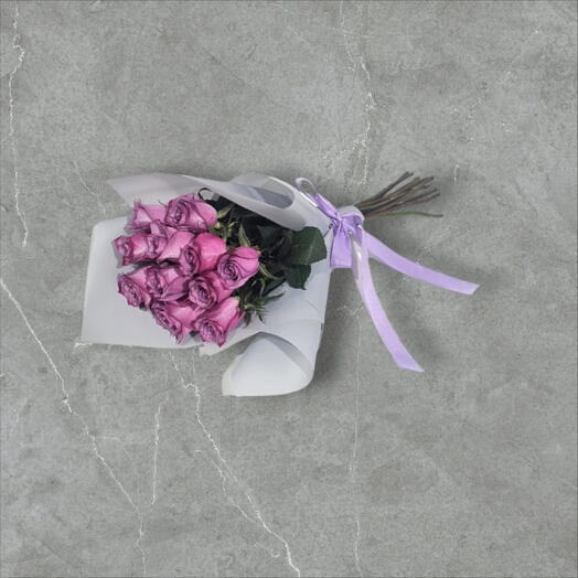 11 Deep Purple Rose Bouquet