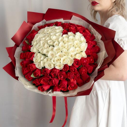 Ramo de rosas kenianas"Corazón"