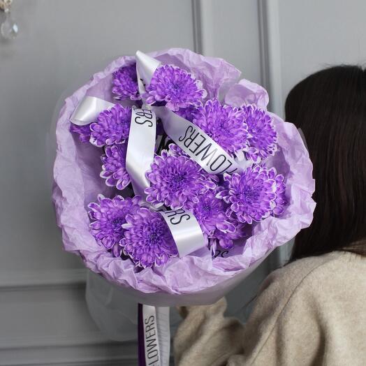 Букет «Яркая хризантемка Violet» S N29