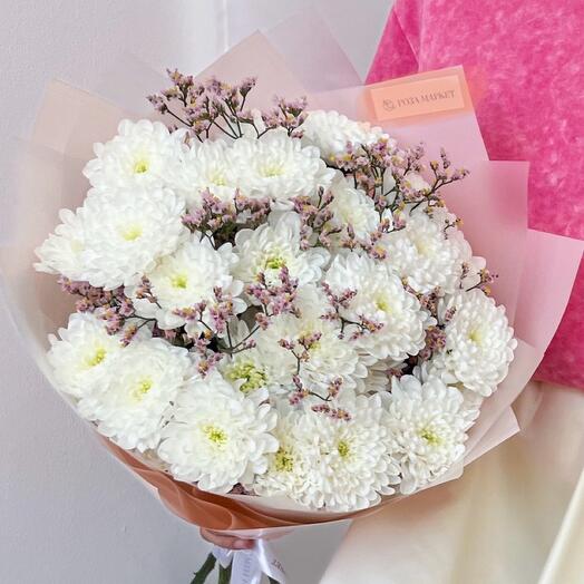 Хризантема Алтай (5 веток+лимониум)