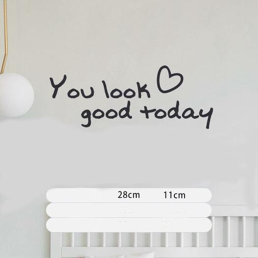 Наклейка интерьерная виниловая "You look good today" 28x11см