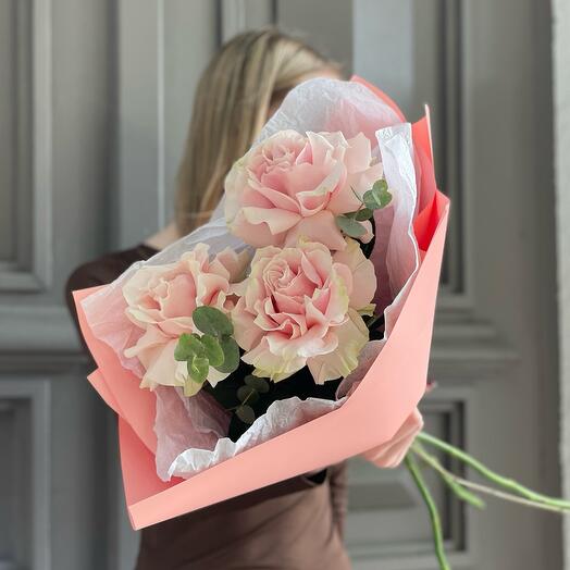 Французские розы с эвкалиптом💓