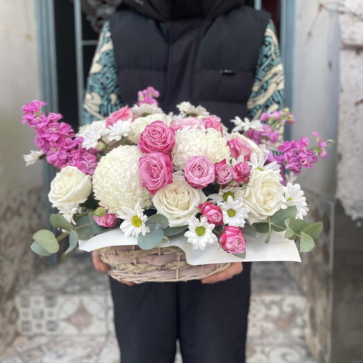 Basket with flowers