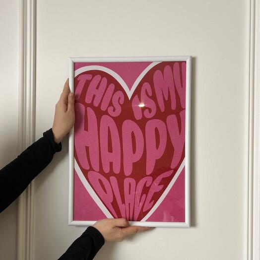 Картина «happy place» большая